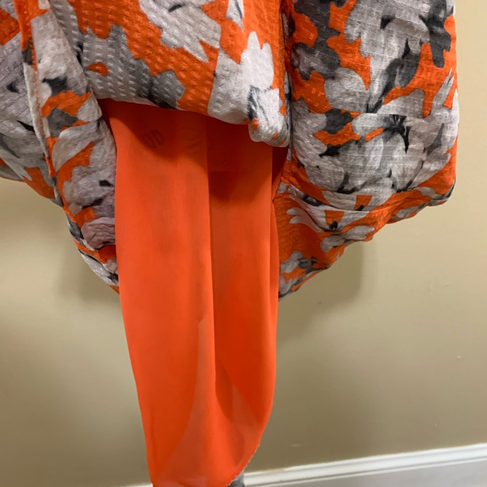 Anthropologie Maeve Orange Floral Spectrum Dress Size 4 - Picture 6 of 8